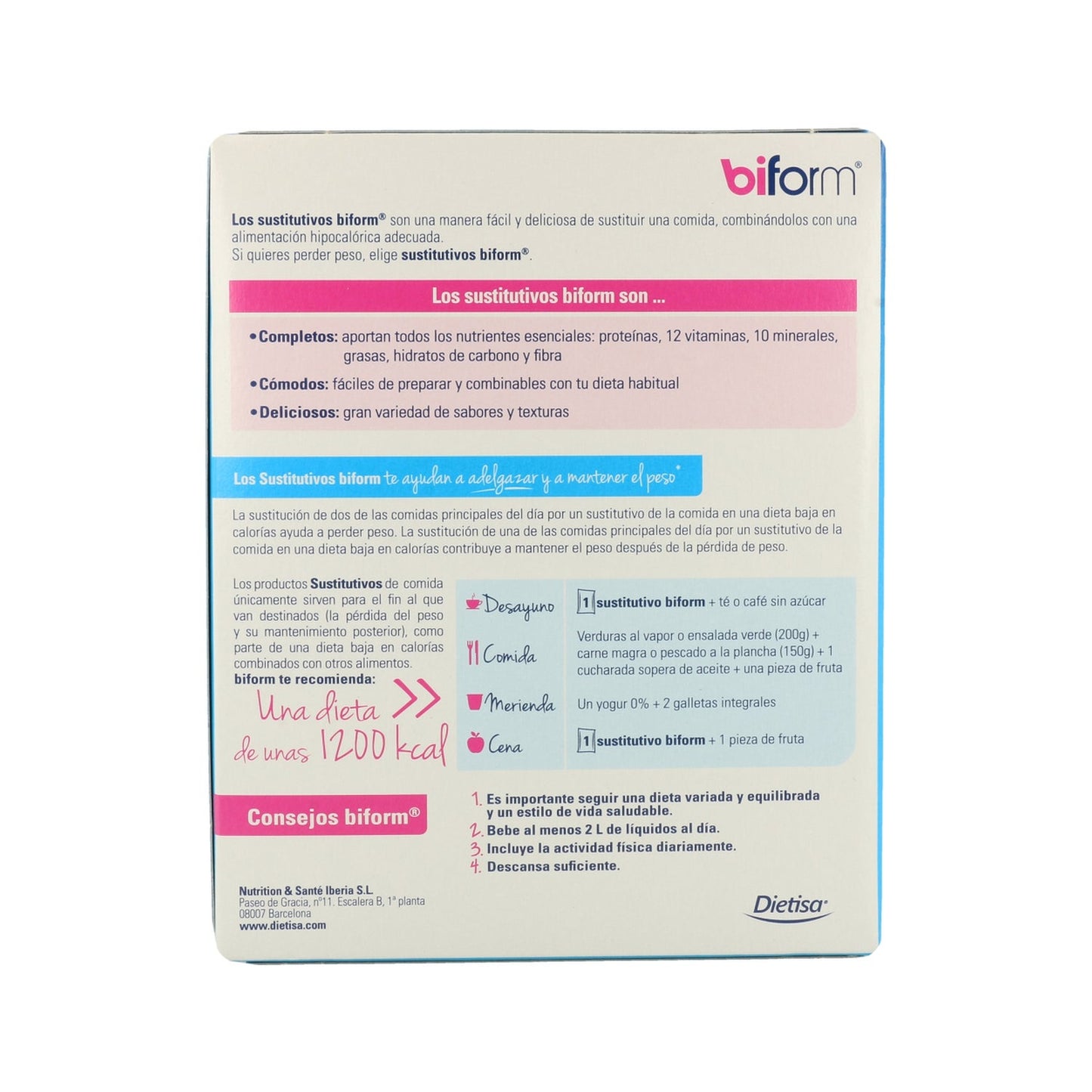 Biform natillas chocolate 6 sobresx50g