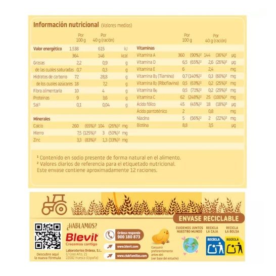Blevit® Superfibra Multicereales Muesli 500 g