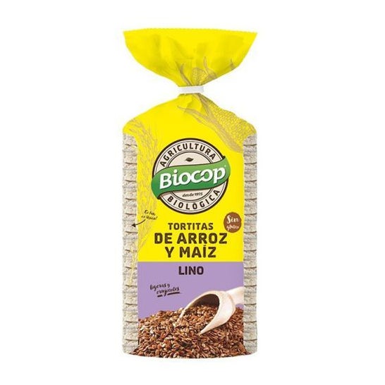 Biocop Tortitas de Arroz, Maíz y Semillas de Lino 200 g