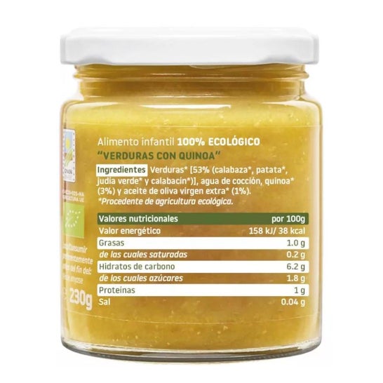 Smileat Tarrito Ecológico de Verduras con Quinoa 230g