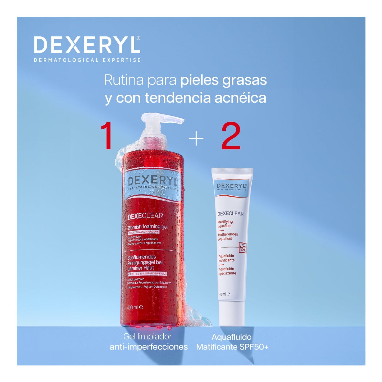 Dexeryl Dexeclear Aquafluido Matificante SPF50+ 40ml