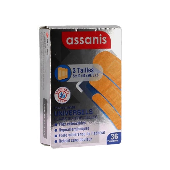 Assanis Apósito Universal 3 Tallas 36 uds