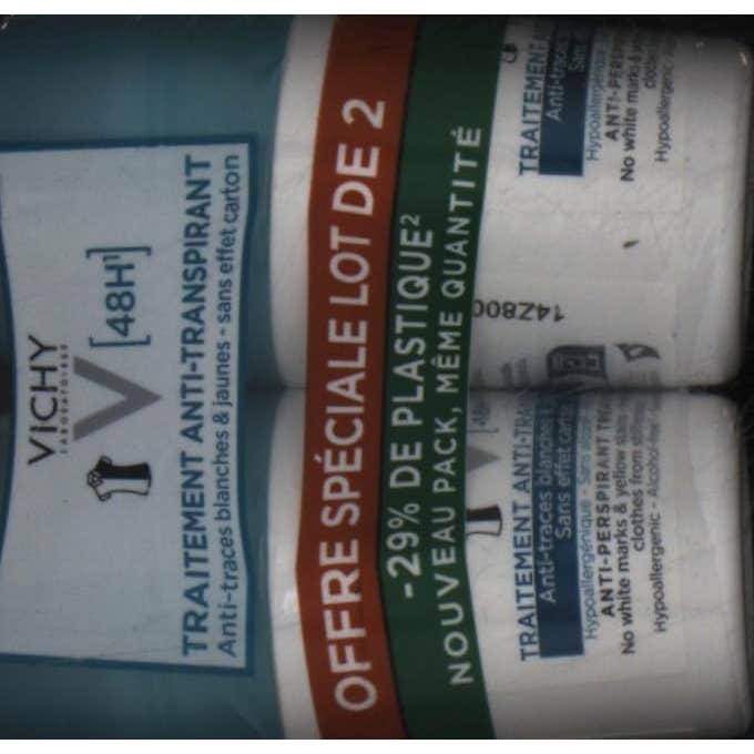 Vichy Tratamiento Antitranspirante 48h Antimanchas Roll-on 2x50ml