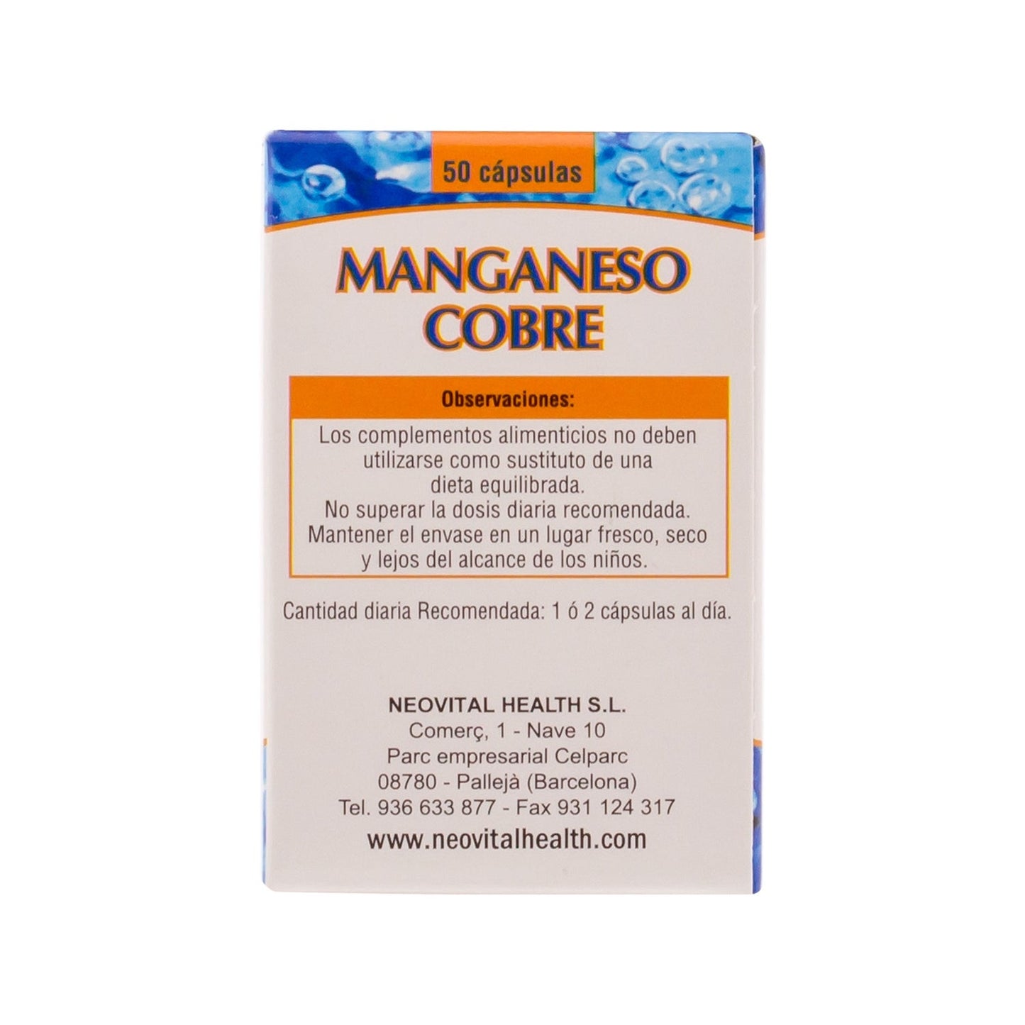 Neo Manganeso-cobre 50cáps