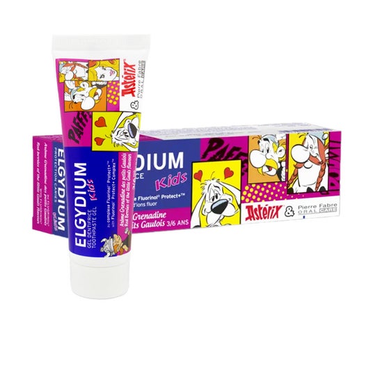 Elgydium Kids Dentífrico Asterix 3/6 Años granadina 50 ml