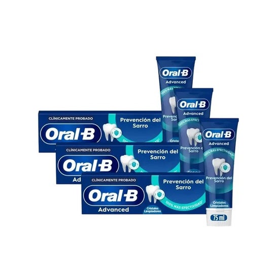 Oral-B Advanced Prevención del Sarro Dentífrico Menta 3x75 ml