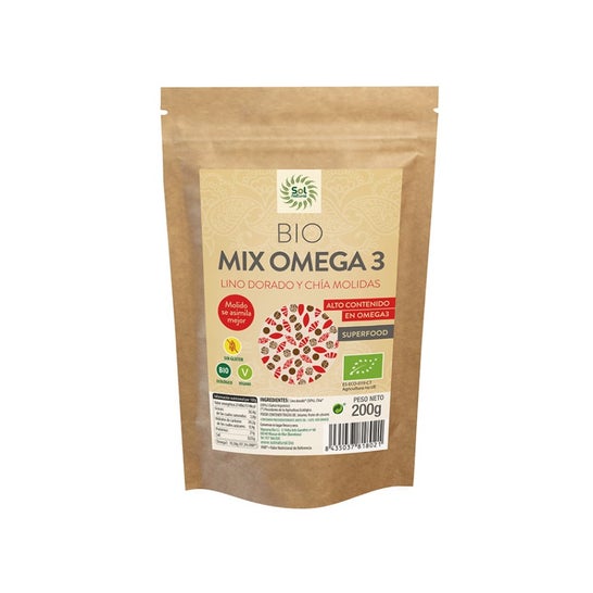 Solnatural Mix Omega 3 Lino Chía Molida Bio 200g