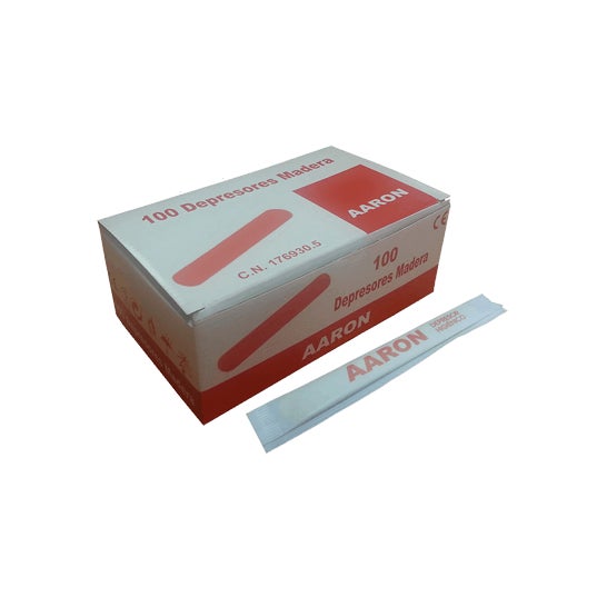 Aaron Depresor Madera 100uds