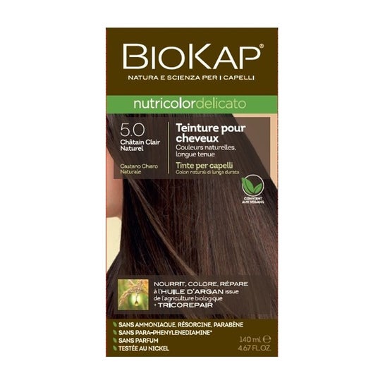 Biokap Tintura Delicato 5.0 Castaño Claro Natural 140ml