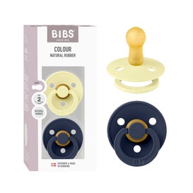 Bibs Pacifier Colour Round Luna Deep Space 6-18M 2 Unidades
