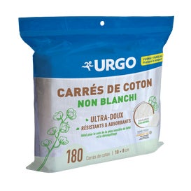 Urgo Carrés de Coton non Blanchi Ultra Doux 10x8cm 180uds