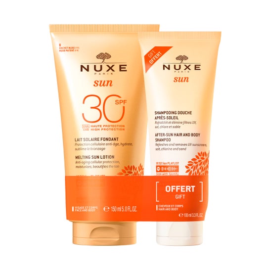 Nuxe Sun Leche Solar Fundente SPF30 150 ml + Champú-Gel de Ducha After Sun 100 ml