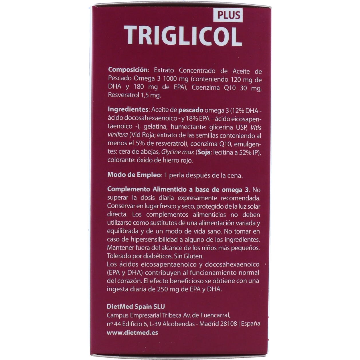 Dietmed Triglicol Plus 60 Perlas