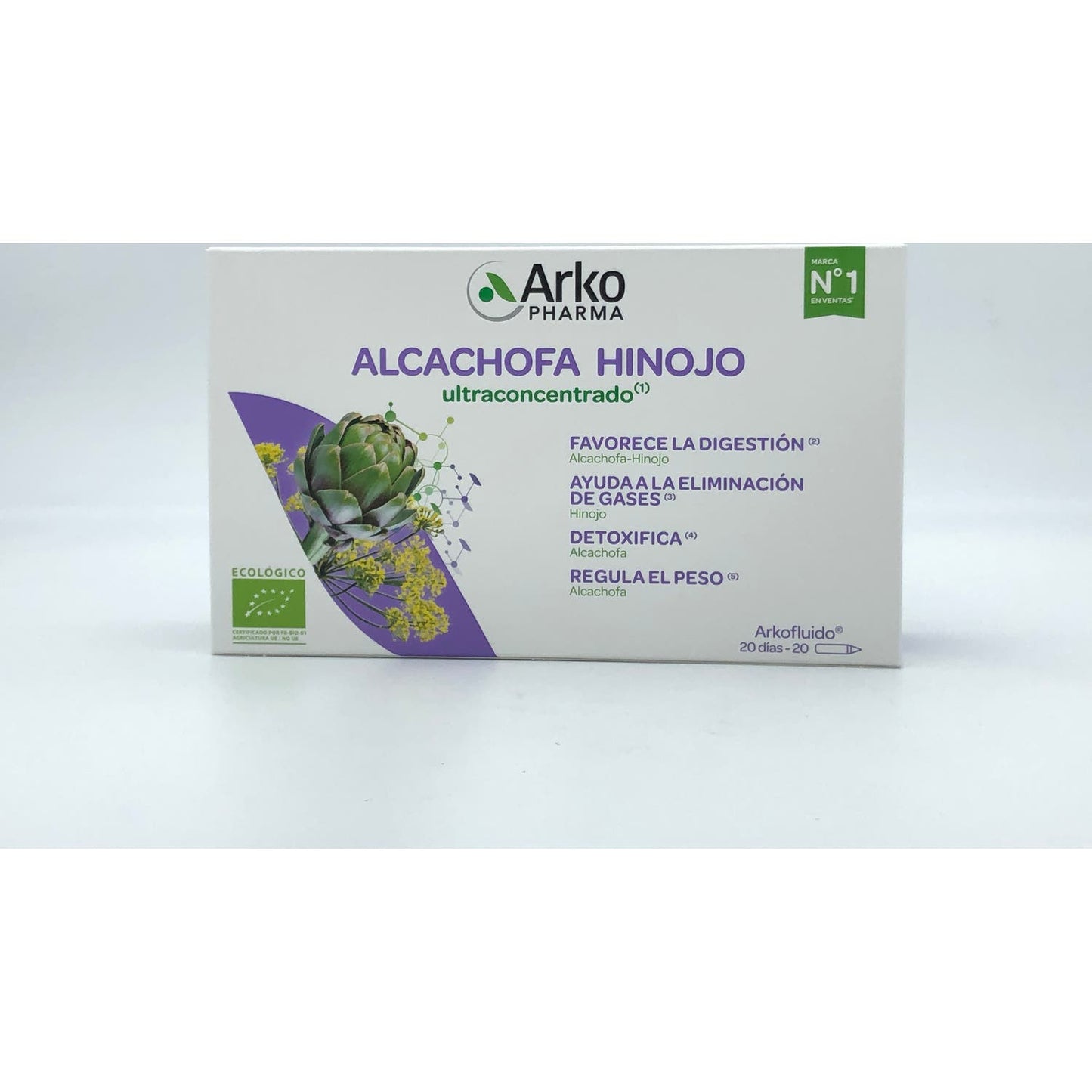 Arkopharma Arkofluido Alcachofa - Hinojo Ultraconcentrado 20ampollas