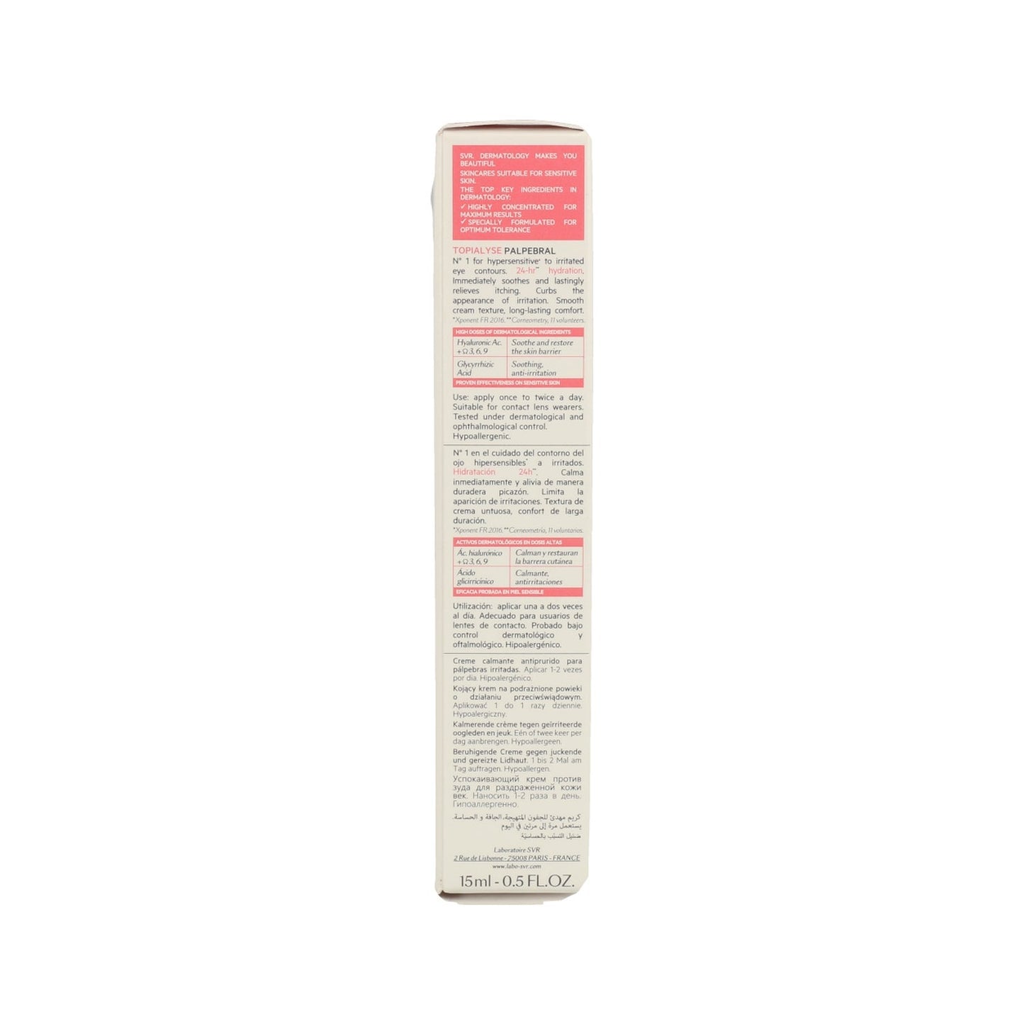 SVR Palpebral by Topialyse Crème Contorno de Ojos 15ml