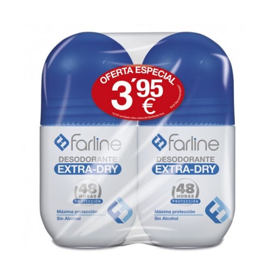 Farline Desodorante Roll-On Extra Dry 2x50ml