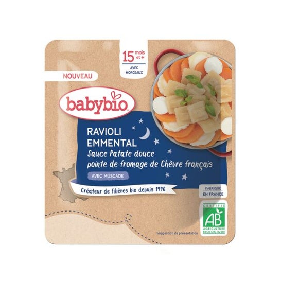 Babybio Ravioli Emmental Patata Dulce Queso Cabra Bio 195 g