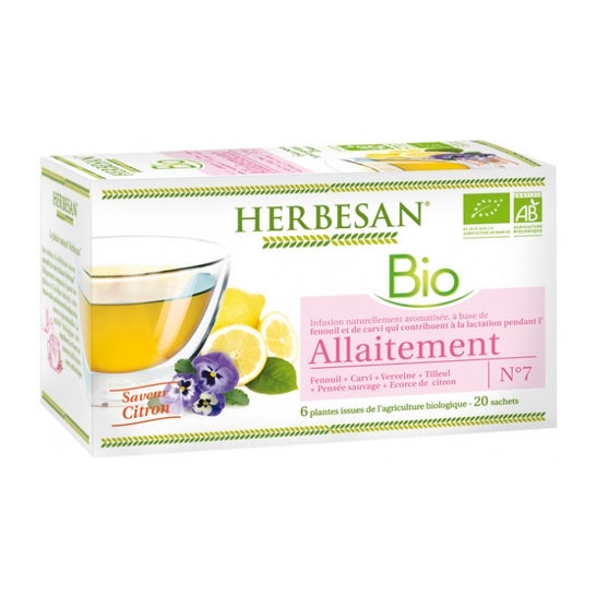 Infusión de hierbas de hinojo de alcaravea Lactancia materna Orgánica 20 sobres