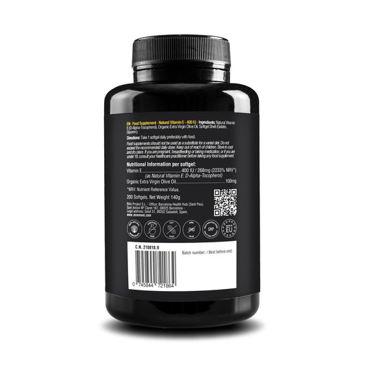 Zenement Vitamina E Natural 400 Ui D-Alfa-Tocoferol 200 perlas
