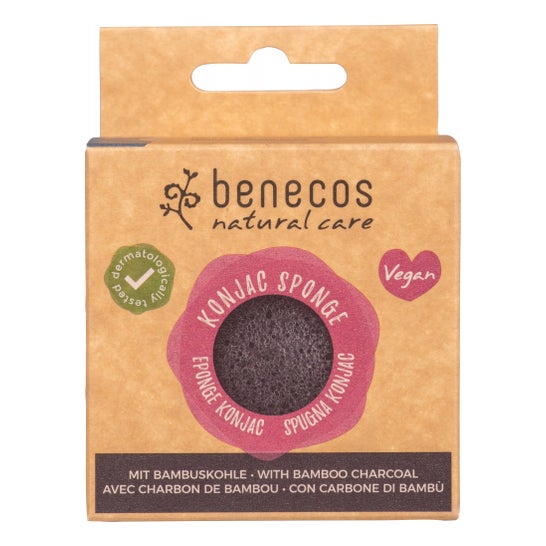 Benecos Cosméticos Esponja Konjac Bambú Negro 1ud