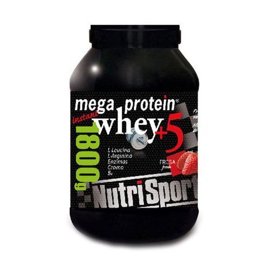 Mega Protein Nutrisport Whey 5 - Fresa + 900 g.