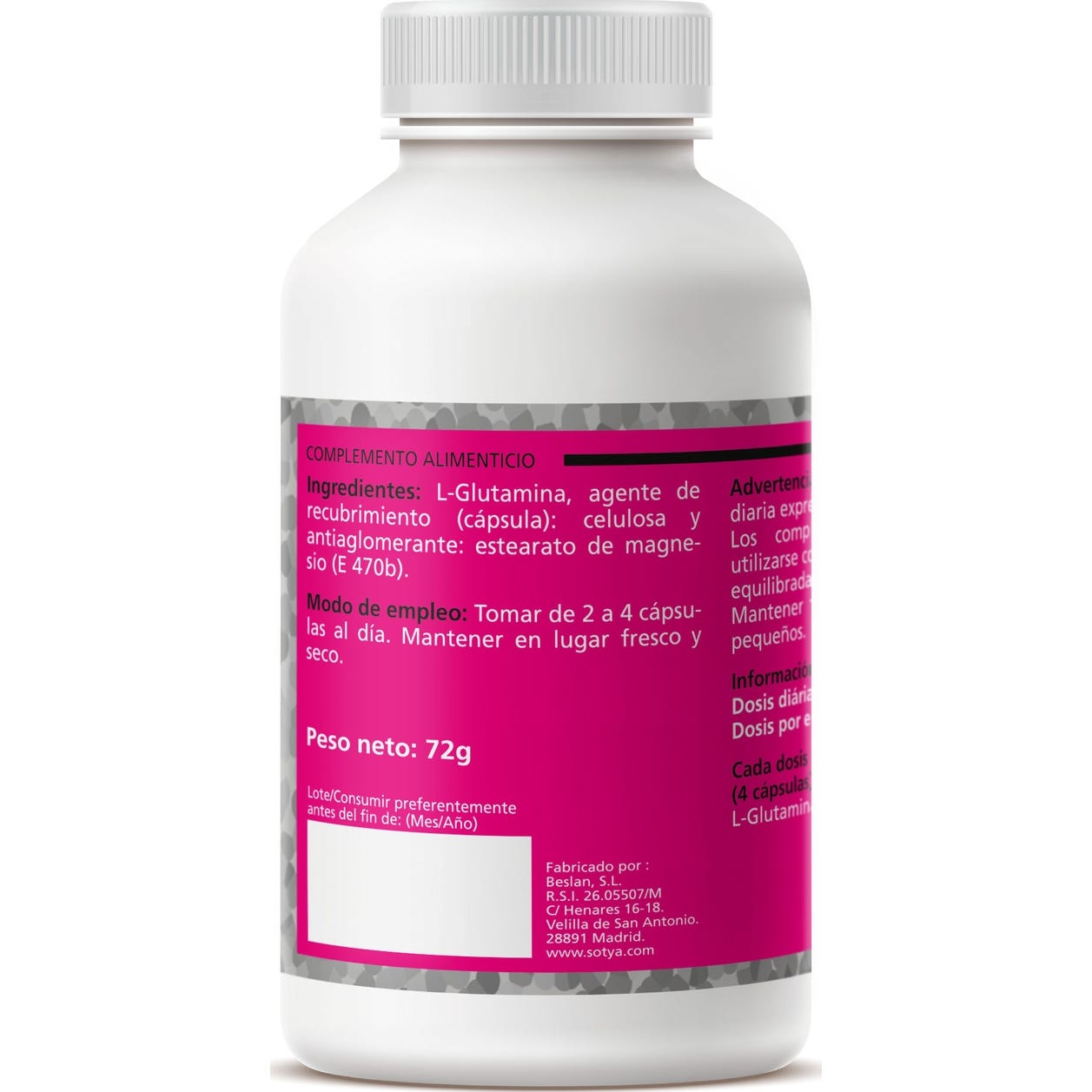Sotya L-glutamina 600mg 120cáps