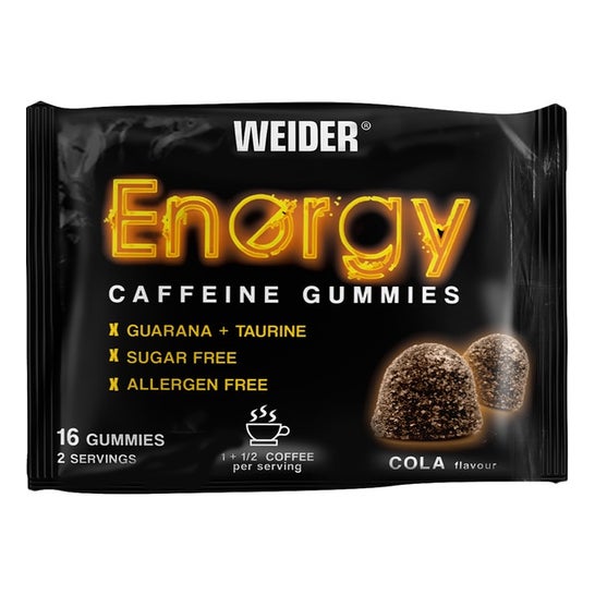 Weider Gummy Energy Caffeine Cola Gummies 16uds