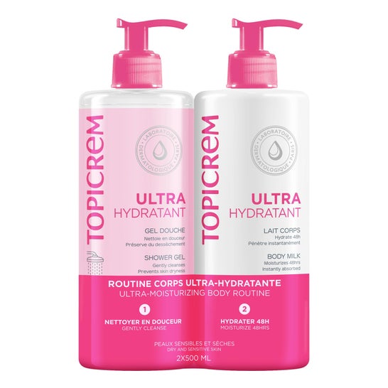 Topicrem Uh Leche Ultra Hidratante + Gel Ducha Set 2x500 ml