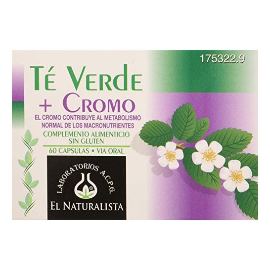 El Naturalista Té Verde + Cromo 60 caps