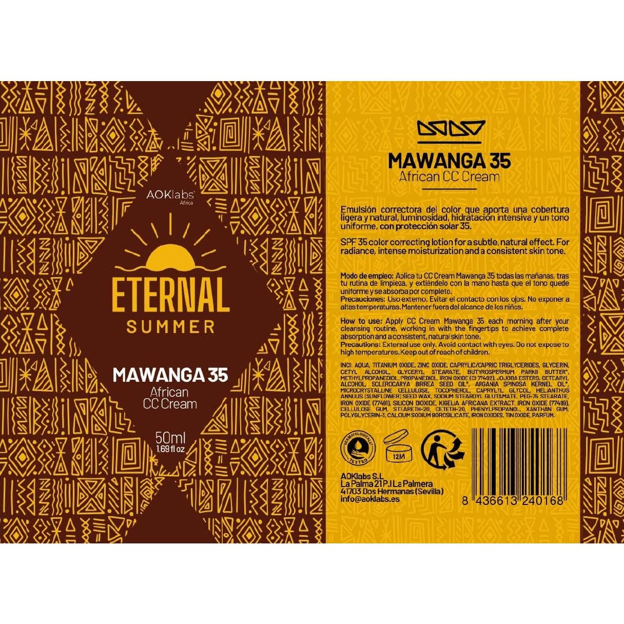 AOKlabs Eternal Summer Mawanga 35 African Cc Cream 50ml