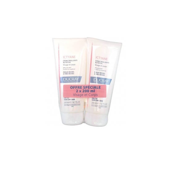 Ducray Ictyane Crema Emoliente Nutritiva 2x200ml