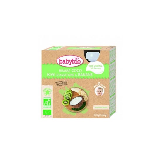 Babybio Brasse Coco/Kiwi/Bana 6M 4X85G