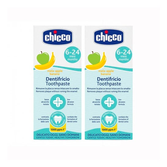 Chicco Pasta de Dientes 6m-5a Plátano y Manzana 2x50ml