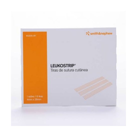 Leukostrip Tiras de Sutura Cutanea Estéril 4x38 Mm 8uds
