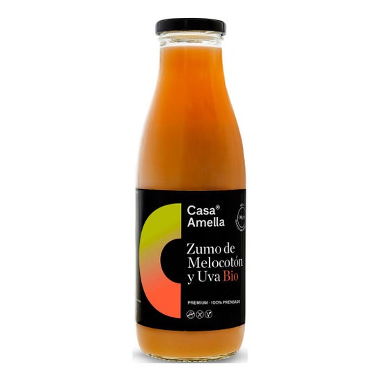 Casa Amella Zumo de Melocotón y Uva Bio Sin gluten 750 ml