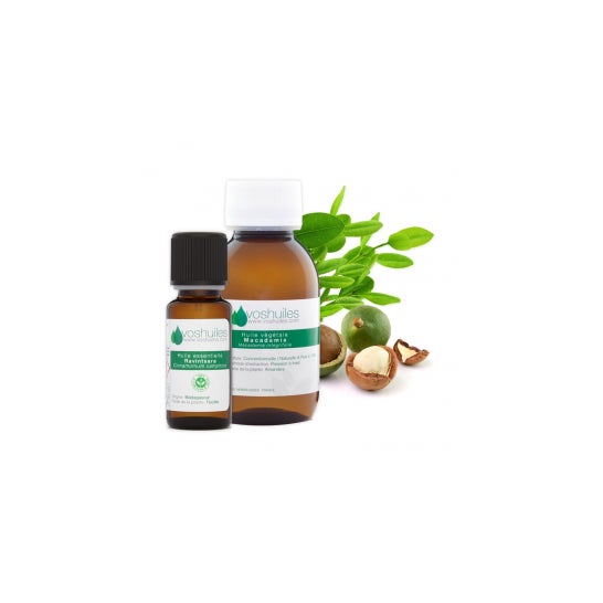 Voshuiles Aceite Esencial Ravintsara 10 ml + Vegetal Macadamia 100 ml