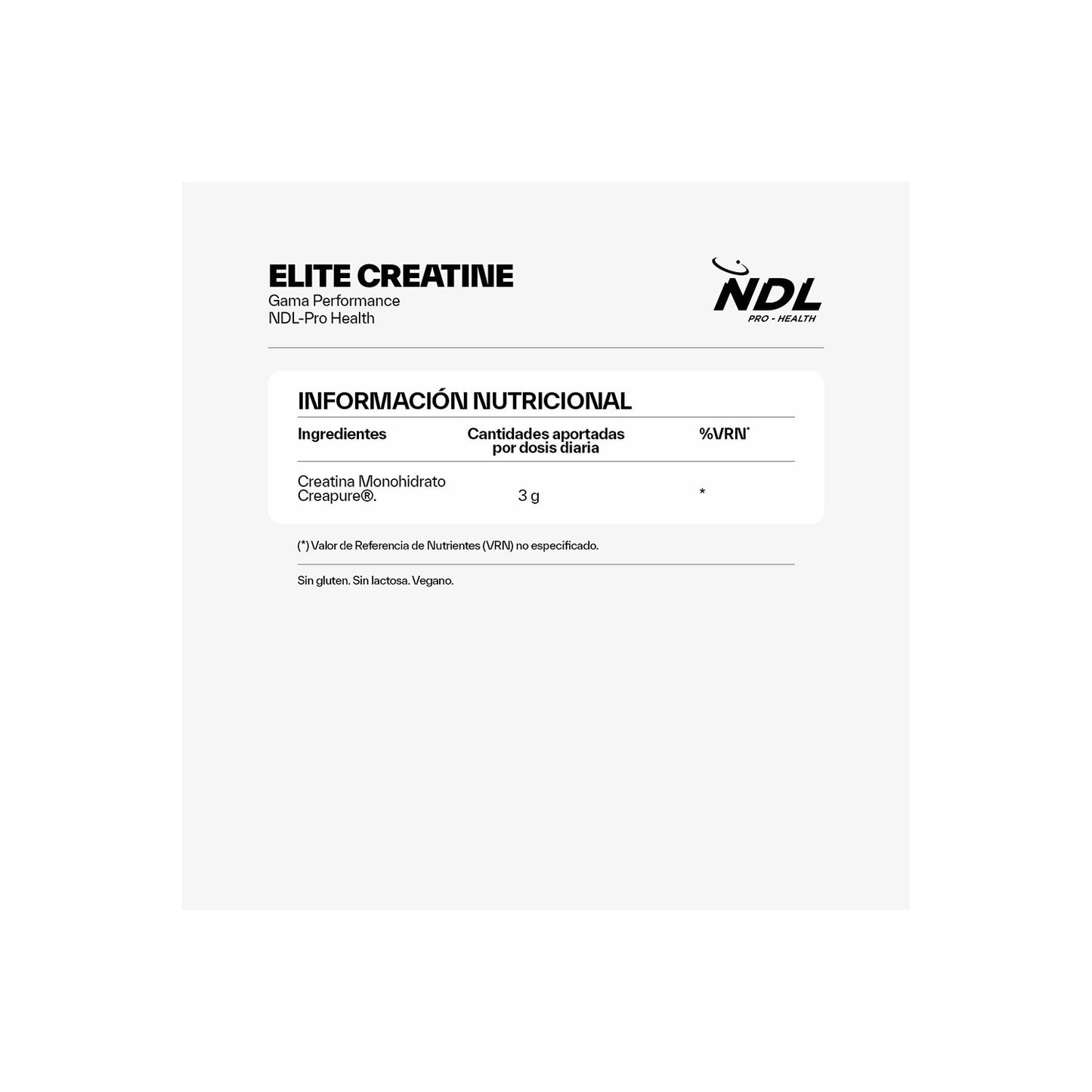 NDL Pro-Health Elite Creatine Creapure 300g