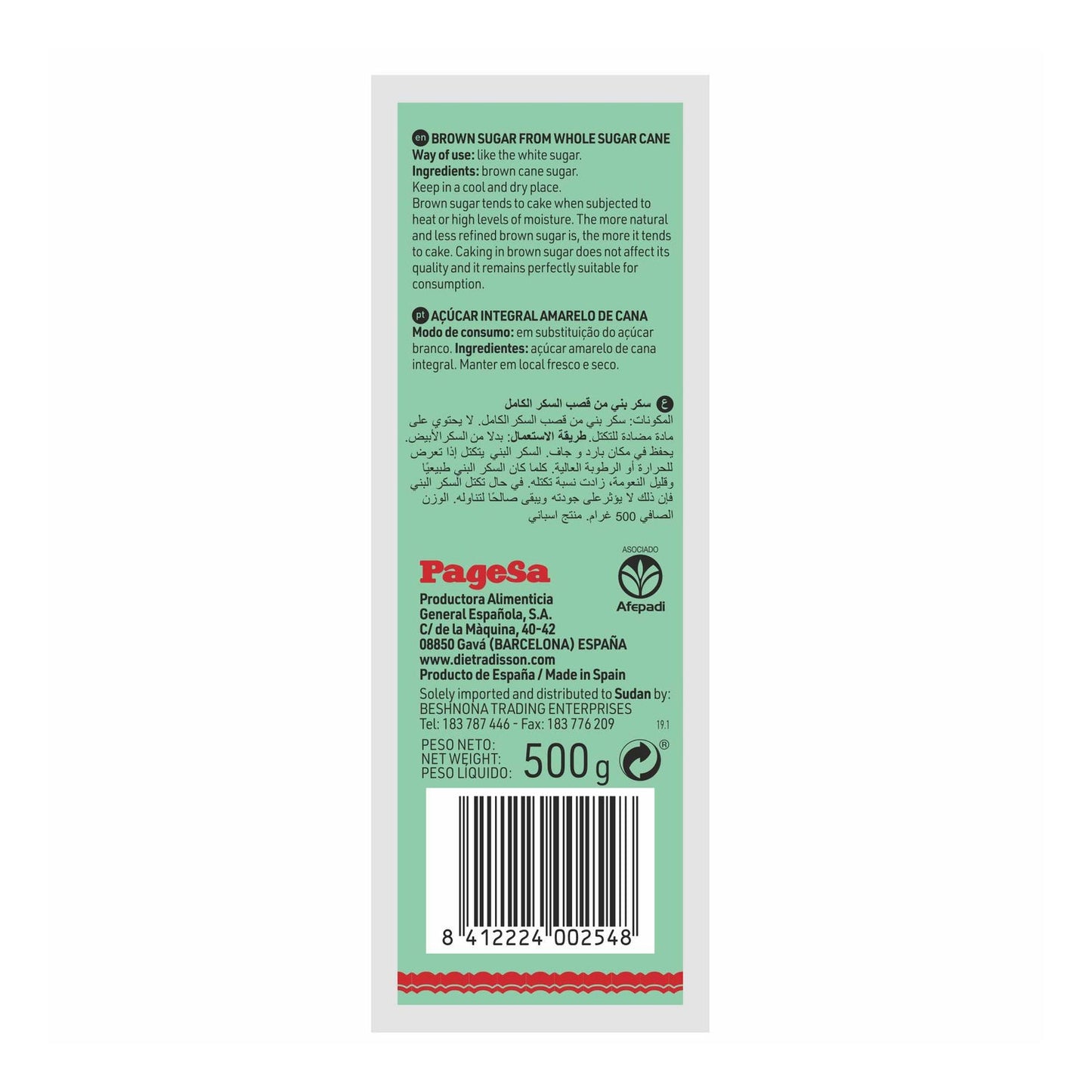 Diet-Radisson Azucar Integal 500g