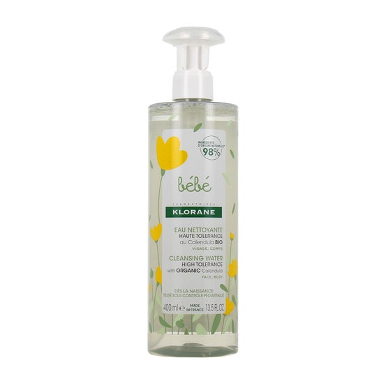 Klorane Agua Limpiadora Bebé Caléndula Sin Aclarado 400 ml
