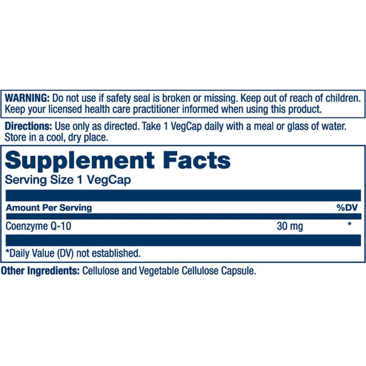 Solaray Pure CoQ10 30mg 30cáps