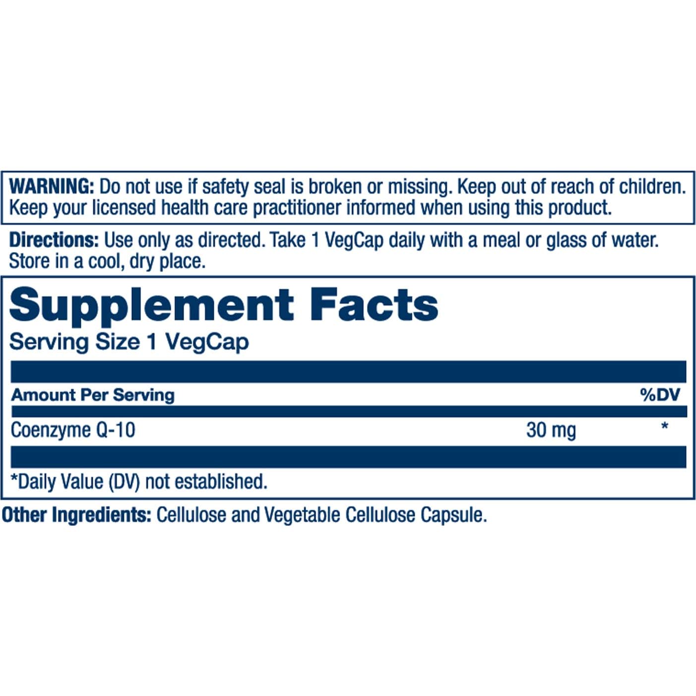 Solaray Pure CoQ10 30mg 30cáps