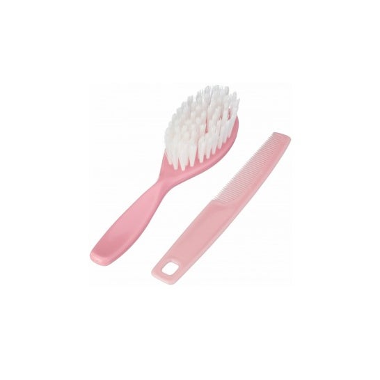 Suavinex Pack Cepillo + Peine Infantil Hygge Rosa
