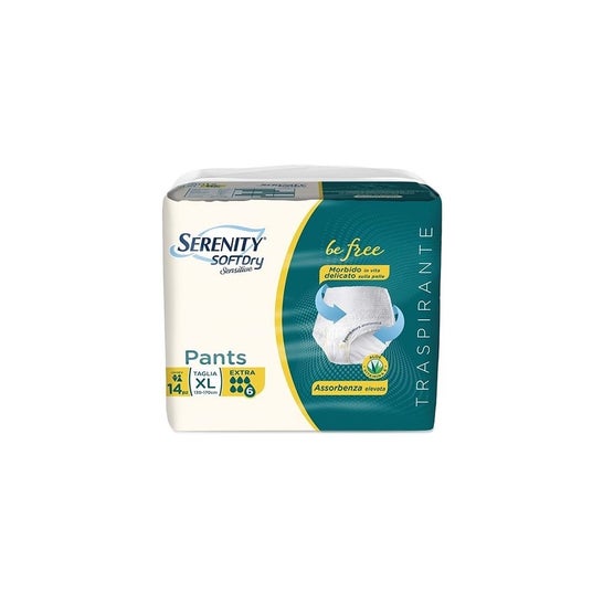Serenity Pants Soft Dry Sensitive Pañal Extra TXL 14uds