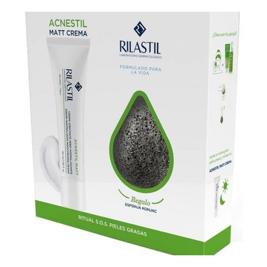 Rilastil Pack Acnestil Matt Crema + Esponja Konjac 1ud