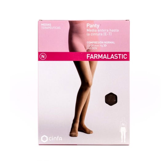 Farmalastic panty-media hasta la cintura (E-T) comp. normal T-grande capuchino
