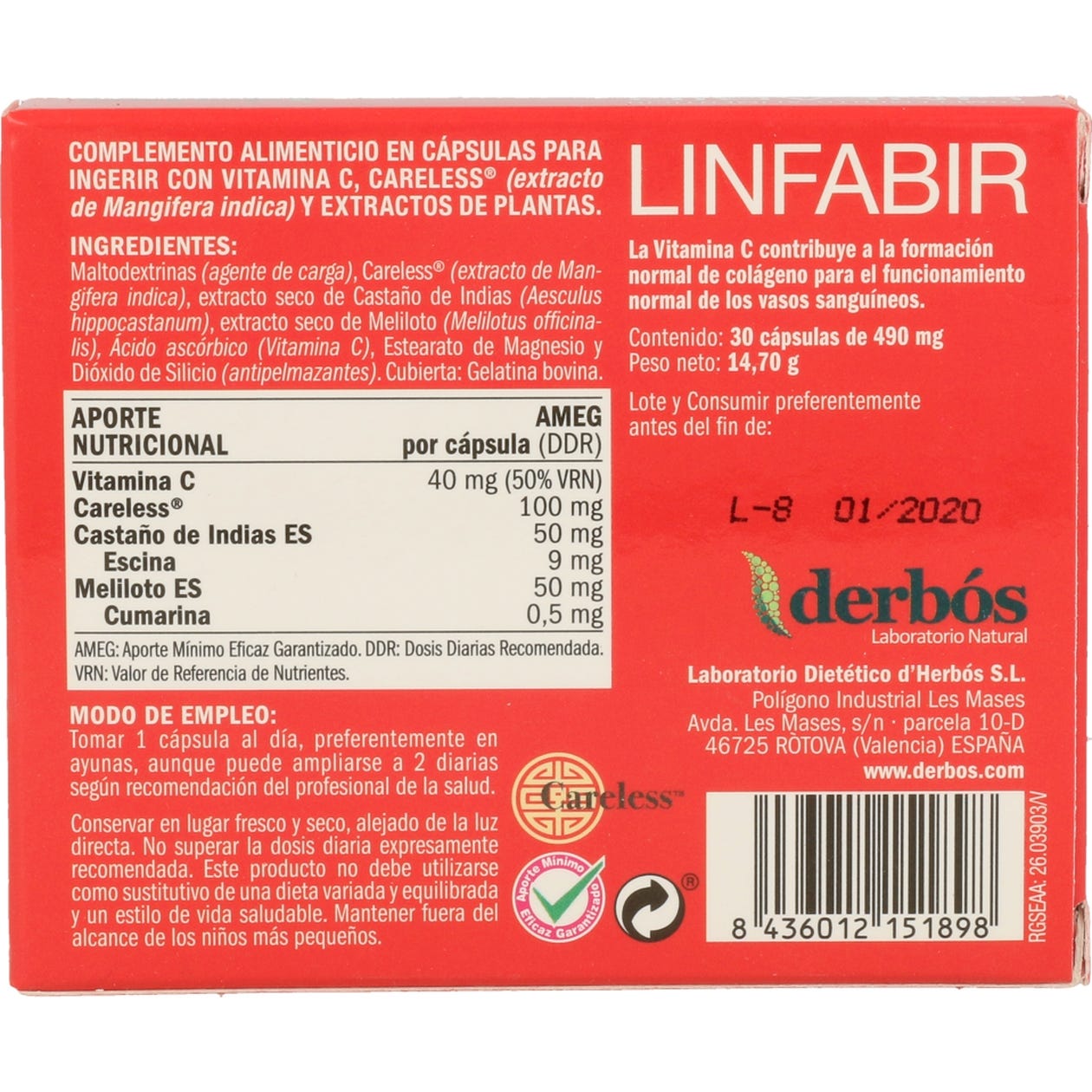 Derbos Linfabir 30Caps