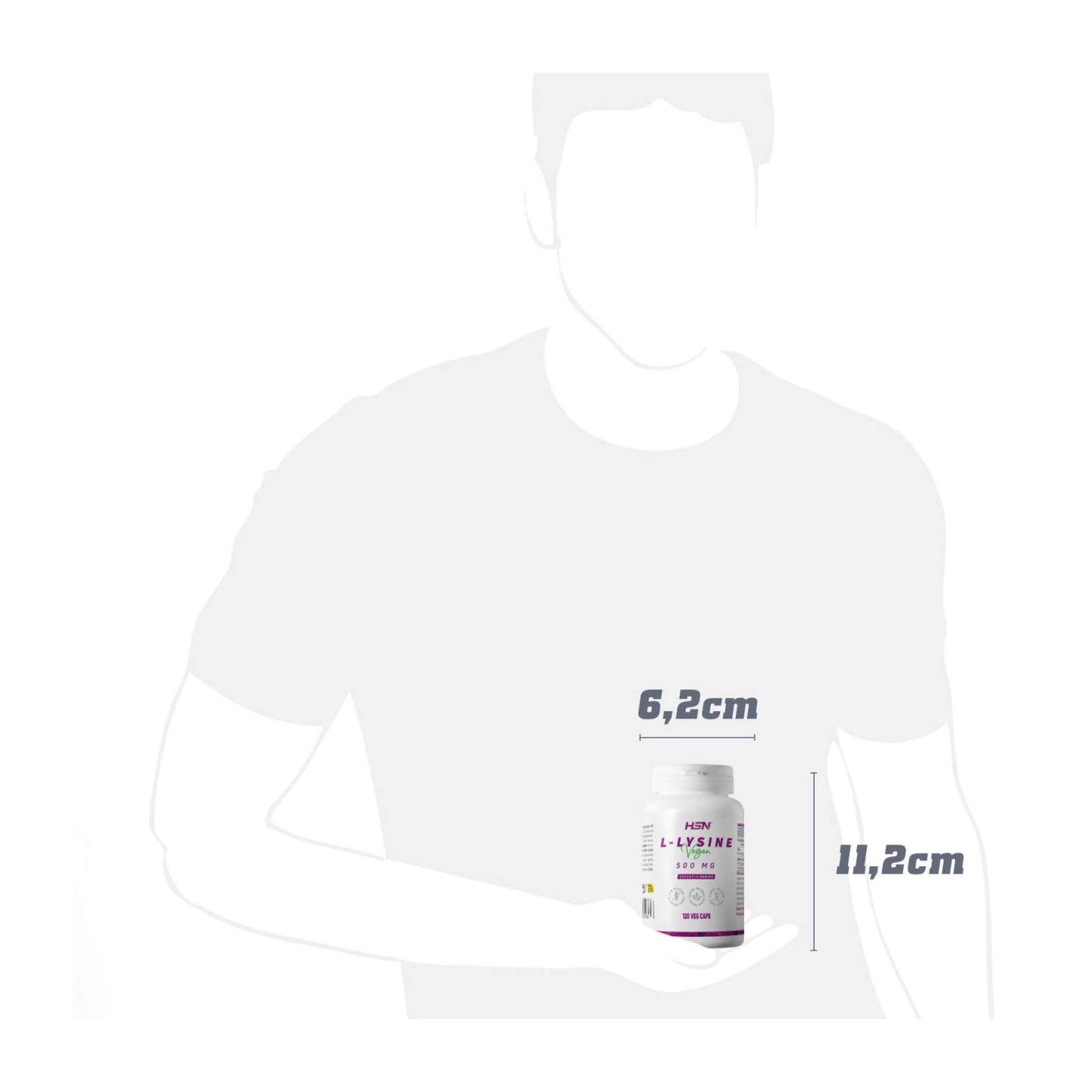 HSN L-Lisina 500mg 120vcaps
