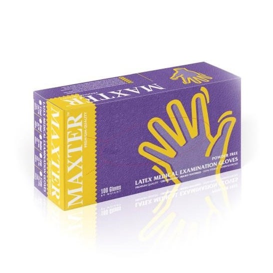 Maxter Guantes Látex Sin Polvo Talla XL 100uds