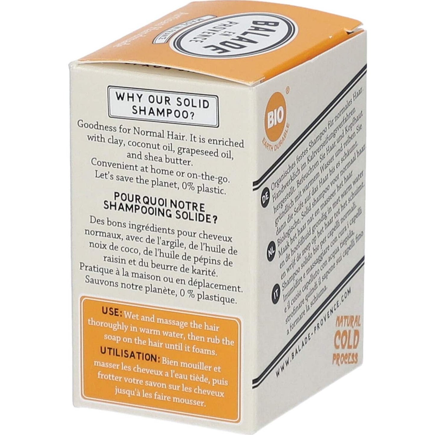 Balade en Provence Champú Sólido Flor de Naranja Cabello Normal Bio 40 g
