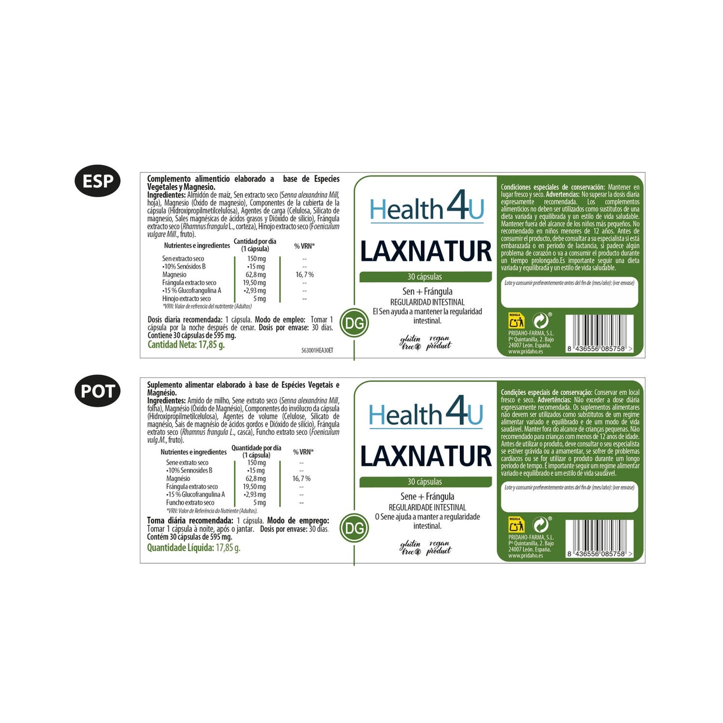 H4U Laxnatur Sen + Frángula 30caps
